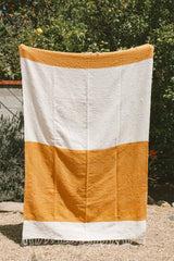 Golden Sustainable Throw Blanket